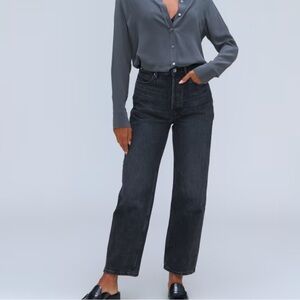 Everlane way high jean, 28T, coal